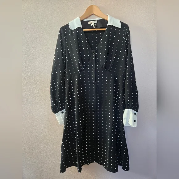 MAJE Randi Dotted Shirt Dress NWOT - Picture 5 of 10